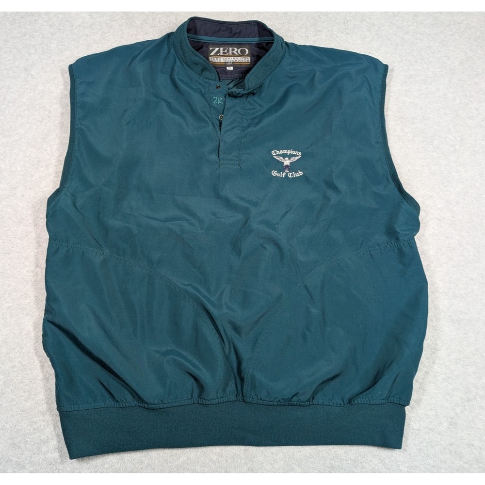 Zero Restrictions Men Jacket Vest XL Golf Windbreaker Champions Logo Vintage‎